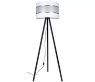Lampy stojące - Lampa podłogowa CORAL 1xE27/60W/230V czarny/biały/chrom - miniaturka - grafika 1