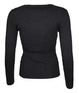 Swetry damskie - GANT Damski sweter ze stretchu, bawełna, dekolt w serek, Evening Blue, Standard, niebieski (Evening Blue), XXL - miniaturka - grafika 1