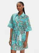 Sukienki - Seafolly Sukienka koszulowa La Mer 55422-DR Turkusowy Regular Fit - miniaturka - grafika 1