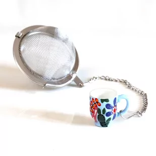 Metalowy zaparzacz Filiżanka kulka - idealny do parzenia herbaty, ziół, wielokrotnego użytku - Zaparzacze i kawiarki - miniaturka - grafika 1