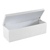 Pufy i podnóżki - Dekoria.pl Dekoria.pl Skrzynia tapicerowana beżowe trójkąty na kremowo-białym tle 90 × 40 × 40 cm Sunny 525-143-94 - miniaturka - grafika 1