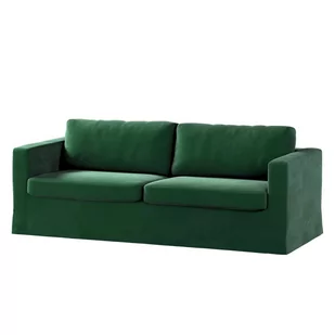 Dekoria pl pl Pokrowiec na sofę Karlstad 3-osobową nierozkładaną długi butelkowa zieleń 204 x 89 x 66 cm Velvet 616-704-13 - Pokrowce na meble - miniaturka - grafika 1
