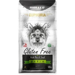 BIOFEED EUPHORIA Gluten Free Small &amp; Medium dla psów małych i średnich ras z jagnięciną 12kg - Sucha karma dla psów - miniaturka - grafika 1