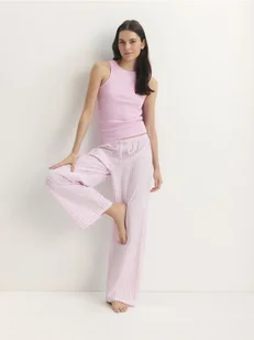 Reserved - Piżamowe spodnie - pastelowy róż - Moda i Uroda OUTLET - miniaturka - grafika 1