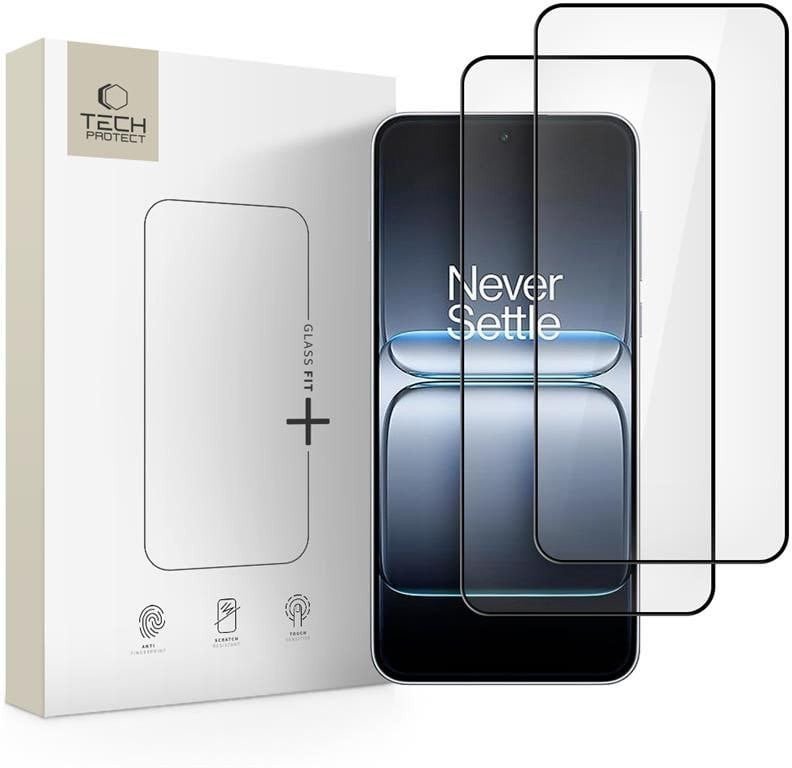 SZKŁO HARTOWANE TECH-PROTECT GLASS FIT+ 2-PACK ONEPLUS NORD 5 BLACK