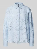 Bluzki damskie - Bluzka z długim rękawem o kroju regular fit z czystej bawełny model ‘VILDE’ - miniaturka - grafika 1