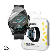 Akcesoria do smartwatchy - Szkło hartowane Wozinsky Full Glue do Huawei Watch GT 2 / GT 2 Pro 42 mm (2 szt.) - miniaturka - grafika 1