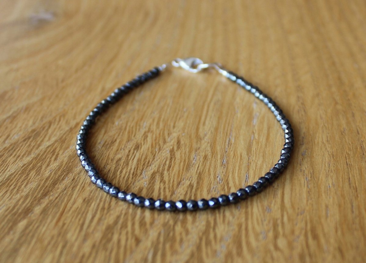 Bransoletka naturalny HEMATYT 2,0mm agalag, bez marki, AG00000811