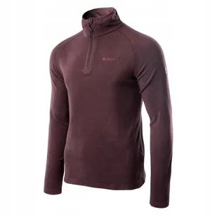 Bluza polarowa bez kaptura HiTec Dilaso bordo XXL - Bluzy męskie - miniaturka - grafika 1