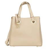 Torebki damskie - Torebka z Rączkami Skórzana Vera Pelle Ventura Beżowa - miniaturka - grafika 1