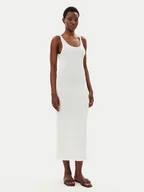 Sukienki - Calvin Klein Jeans Sukienka letnia J20J225284 Biały Slim Fit - miniaturka - grafika 1