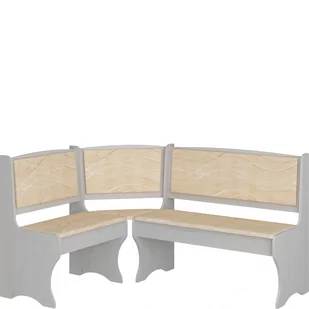 Kanapa Kuchenna Narożna ZKU-01 Zestaw Kuchenny MebloCross Craft Biały, Eco Brąz - Meble kuchenne - miniaturka - grafika 1