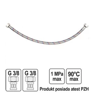 Fala WĄŻ PRZYŁĄCZENIOWY F/F 3/8 3/8 400MM - Węże elastyczne - miniaturka - grafika 1