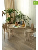 Zestawy mebli dla dzieci - Scandinavia Concept 2-częściowy zestaw "Bunny" w kolorze jasnobrązowym - miniaturka - grafika 1