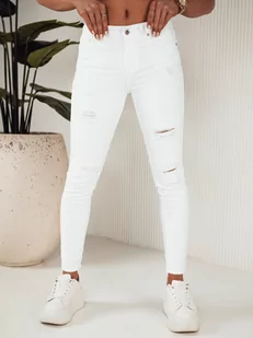 Spodnie damskie jeansowe MOLI białe Dstreet UY1871-XL - Spodnie damskie - miniaturka - grafika 1