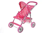 Domki dla lalek - Wózek spacerówka dla lalek z koszem i daszkiem - zabawka - miniaturka - grafika 1