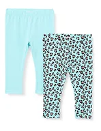 Legginsy - Lemon Beret Małe dziewczynki Legginsy dziewczęce - Zestaw 2 szt, Wielokolorowy (Aqua Sky), 98 - miniaturka - grafika 1