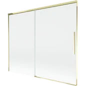 Parawany nawannowe - Mexen Rox parawan nawannowy 2-skrzydłowy rozsuwany 190 x 150 cm, transparent, złoty - 8C9-190-001-50-00 - miniaturka - grafika 1