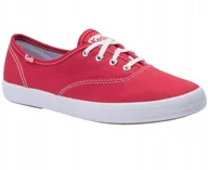 Trampki damskie - Keds Czerwone Trampki Damskie Z Białą Podeszwą I Sznurowaniem 34,5 J1A - miniaturka - grafika 1