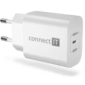 Ładowarki do telefonów - Ładowarka sieciowa Connect IT Voyager2, 1× USB-C, 25W PD (CWC-2070-WH) Biała - miniaturka - grafika 1