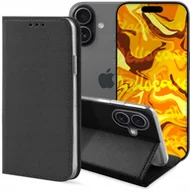 Etui i futerały do telefonów - ETUI Z KLAPKĄ DO APPLE IPHONE 17 CZARNE ZAMYKANE MAGNETYCZNE KABURA CASE - miniaturka - grafika 1
