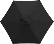 Parasole ogrodowe - Parasol zamienny (2,7 m), parasol ogrodowy 6-ramienny, czarny - miniaturka - grafika 1