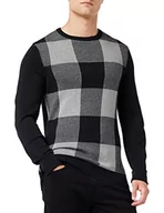 Swetry męskie - Blend Sweter męski, 1940071_Black Melange, XXL - miniaturka - grafika 1