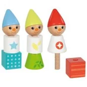 Klocki - Drewniane klocki śrubowe krasnale Goki - miniaturka - grafika 1