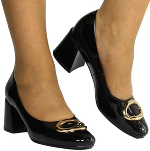 Czółenka Vinceza 10930 BK PT Czarny Lakier - VINCEZA - Czółenka - miniaturka - grafika 1