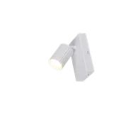 Lampy ścienne - SOKA 867770131 kinkiet regulowany spot biała ryflowana tuba 1xGU10 - miniaturka - grafika 1