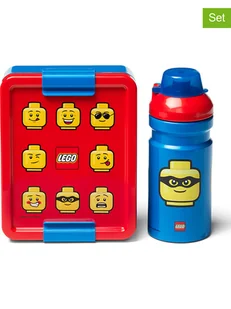 LEGO 2-częściowy zestaw "Iconic" w kolorze niebiesko-czerwonym na lunch - Sztućce dla dzieci - miniaturka - grafika 1