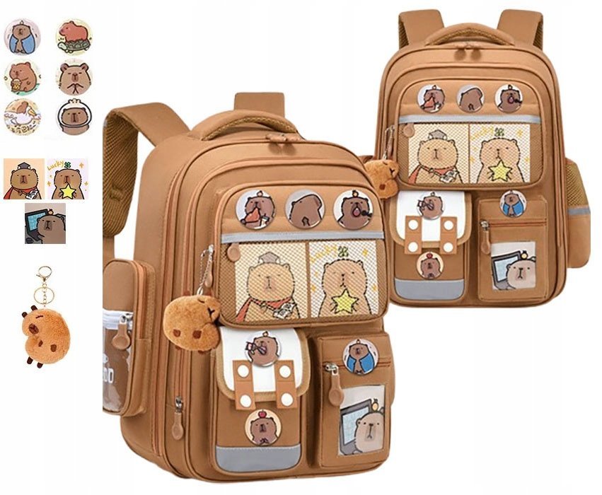 Plecak KAPIBARA dziecięcy szkolny tornister dla dzieci do szkoły DUŻY A4