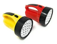Latarki - TEMPO DI SALDI Lampa awaryjna przenośna latarka ładowalna biała 19 diod LED - miniaturka - grafika 1