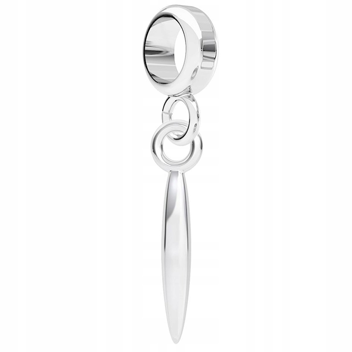 Charms Srebrny Wiszący Kolec Piórko Piórko Igła Sopel Szpikulec SREBRO 925