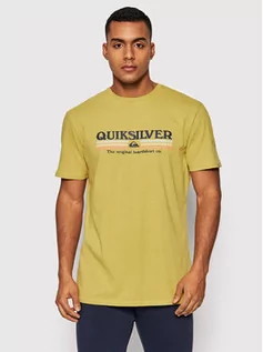 Koszulki i topy damskie - Quiksilver T-Shirt Lined Up EQYZT06657 Żółty Regular Fit - grafika 1