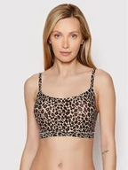 Koszulki sportowe damskie - Chantelle Biustonosz top Soft Stretch C11D20 Brązowy - miniaturka - grafika 1