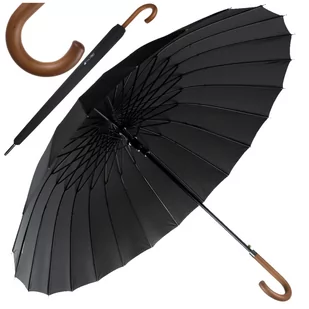 Parasol Rządowy Duży Xxl 145Cm Druty Włókno Drewno O258 - Parasole - miniaturka - grafika 1
