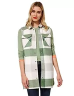 Kamizelki damskie - Street One Damska kamizelka A220151, długa, sprana oliwka, 34 (DE), Washed Olive - miniaturka - grafika 1