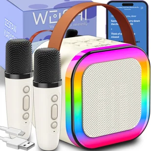Zestaw Karaoke Dla Dzieci Głośnik Bluetooth Usb Led Mikrofon 2Szt Prezent - Instrumenty muzyczne dla dzieci Zestaw Karaoke Dla Dzieci Głośnik Bluetooth Usb Led Mikrofon 2Szt Prezent - Instrumenty muzyczne dla dzieci - miniaturka - grafika 1