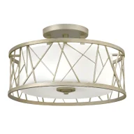 Lampy sufitowe - Lampa sufitowa Nest - kolor biały, srebrny - HK/NEST/SF SL - miniaturka - grafika 1