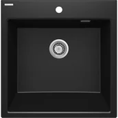 Zlewozmywaki - Deante ERIDAN Zlewozmywak granitowy 1-komorowy 60x60 Nero ZQE_N10K - miniaturka - grafika 1