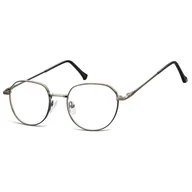 Okulary korekcyjne, oprawki, szkła - Oprawki korekcyjne panto okulary zerówki 904E czarny/grafit - miniaturka - grafika 1