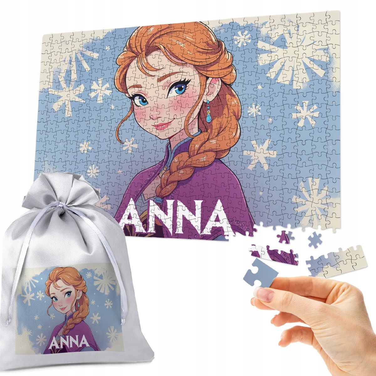 PUZZLE 500 el. FROZEN KRAINA LODU - IDEALNY PREZENT NA ŚWIĘTA CHOINKĘ IMIĘ