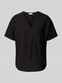 Bluzki damskie - Bluzka z dekoltem w serek model ‘PRISILLA’ - miniaturka - grafika 1