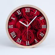 Zegary - Duży drewniany zegar nowoczesny róże fi 30, Tulup - miniaturka - grafika 1