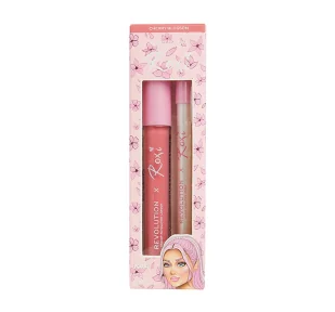 MAKEUP REVOLUTION X ROXI CHERRY BLOSSOM LIP KIT ZESTAW KOSMETYKÓW DO UST - Konturówki do ust - miniaturka - grafika 1