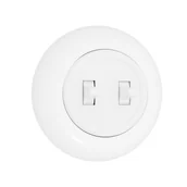 Wyłączniki światła i elektryczne - DPM Włącznik podwójny LF0021W biały DPM - miniaturka - grafika 1