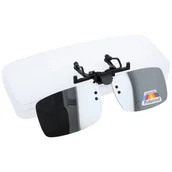 Akcesoria do okularów - Srebrne nakładki przeciwsłoneczne polaryzacyjne na okulary korekcyjne NA-147 - miniaturka - grafika 1