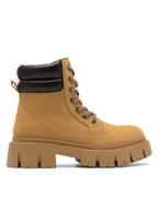 Botki damskie - Jenny Fairy Trapery WS5816-06 Brązowy - miniaturka - grafika 1