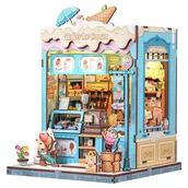 Puzzle - DIY Book Nook - Lodziarnia (Bella's Ice Cream) Puzzle 3D| Cutebee - miniaturka - grafika 1